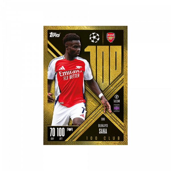 Bukayo Saka 100 Club Nº 336