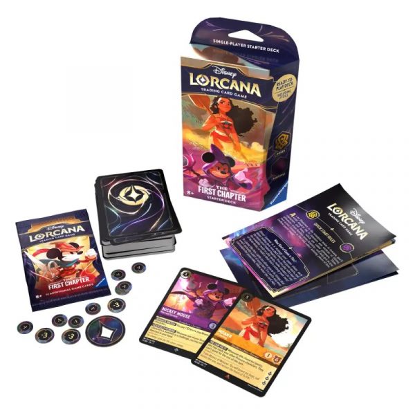 Mazo de inicio Ambar Amatista en Inglés de la colección Disney Lorcana T1 The First Chapter