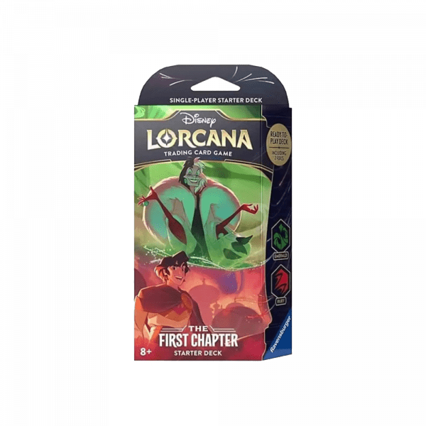 Mazo de inicio Esmeralda Rubí en Inglés de la colección Disney Lorcana T1 The First Chapter