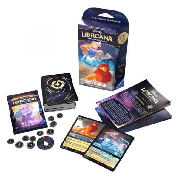 Mazo de inicio Zafiro Acero en Inglés de la colección Disney Lorcana T1 The First Chapter