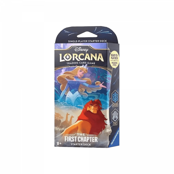 Mazo de inicio Zafiro Acero en Inglés de la colección Disney Lorcana T1 The First Chapter