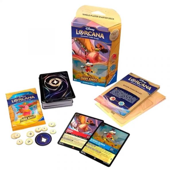 Mazo de inicio Rubí Zafiro en Inglés de la colección Disney Lorcana T3 Into the Inklands
