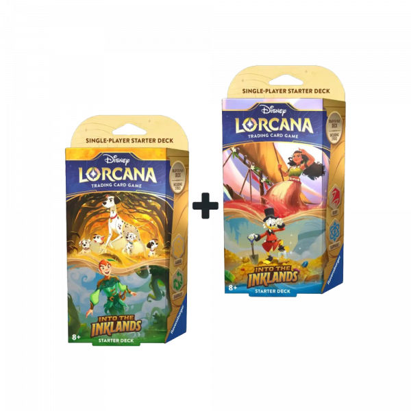 Pack 2 mazos de inicio en Inglés de la colección Disney Lorcana T3 Into the Inklands