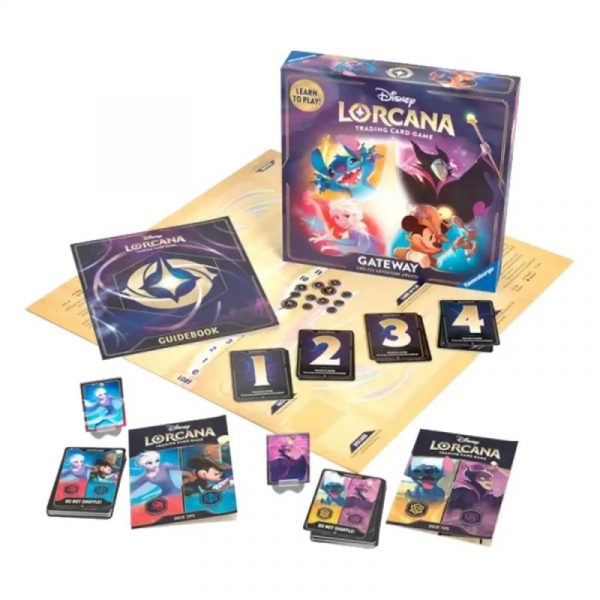 Caja denominada "Illumineers Trove" en Español de la colección Disney Lorcana Preludio