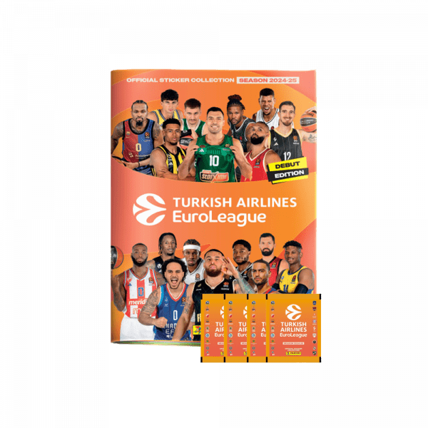 Álbum y 4 sobres de la colección Panini Turkish Airlines EuroLeague 24/25