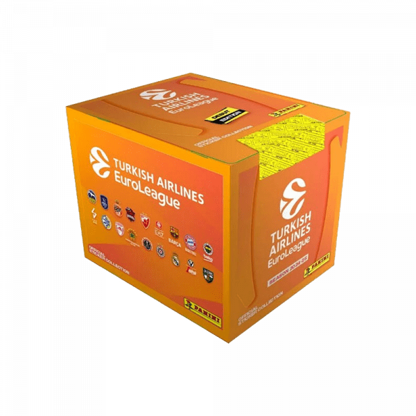 Caja de sobres de la colección Panini Turkish Airlines EuroLeague 24/25