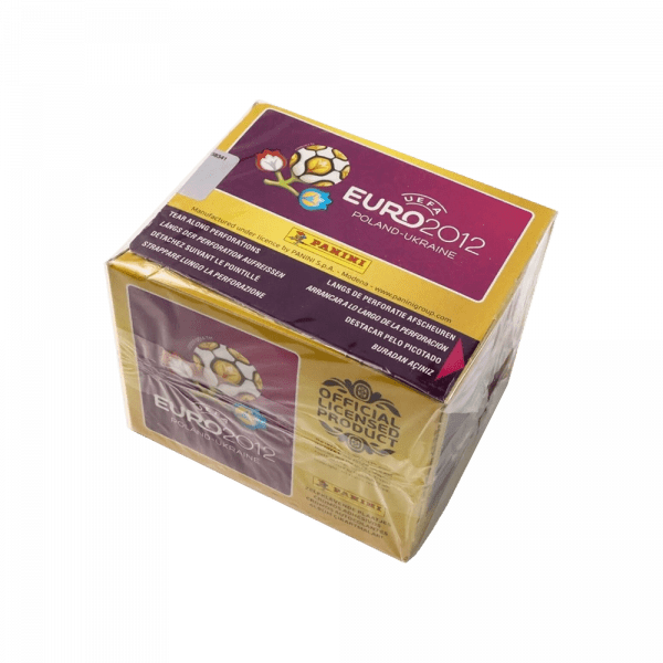 Caja de sobres de la colección Panini Euro 2012