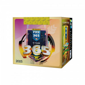 Caja de sobres de la colección Panini FIFA 365 2025