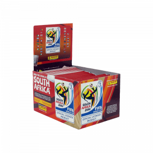 Caja de sobres de la colección Panini Mundial 2010