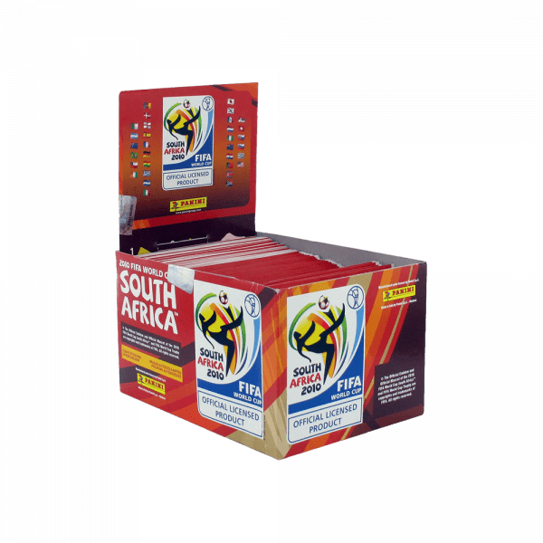 Caja de sobres de la colección Panini Mundial 2010