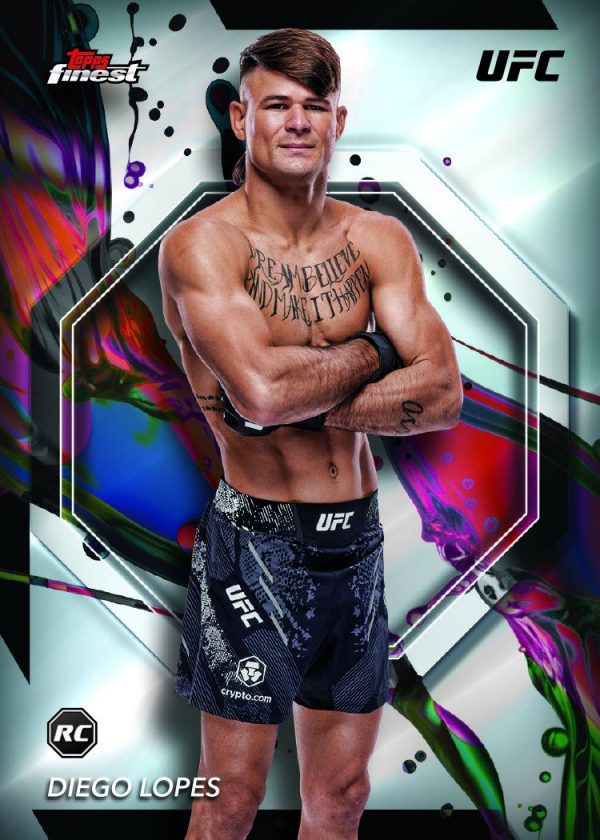 Diego Lopes de la colección Topps UFC Finest 2024
