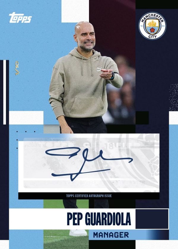 Guardiola de la colección Topps Machester City Team Set 24/25