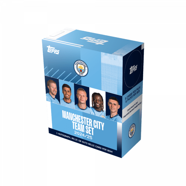 Caja de sobres de la colección Topps Machester City Team Set 24/25