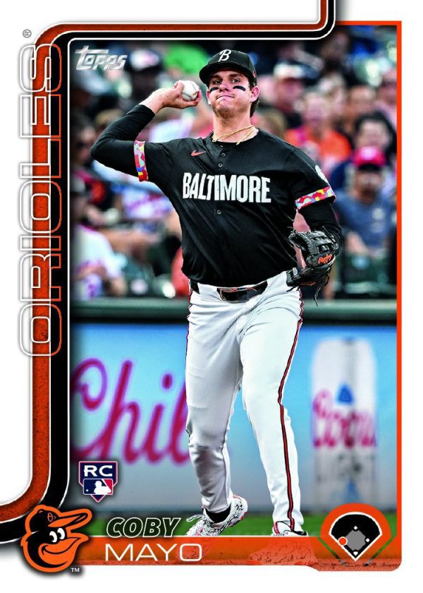 Coby Mayo de la colección Topps Series One 2025