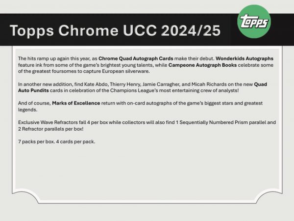 Topps UCC Chrome Value Box 2024-25 - Imagen 3