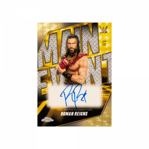 Roman Reigns de la colección Topps Chrome WWE 2025
