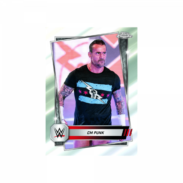 Cm Punk de la colección Topps Chrome WWE 2025
