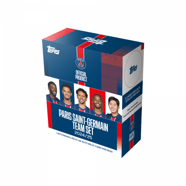Caja de sobres de la colección Topps Paris Saint-Germain Team Set 24/25