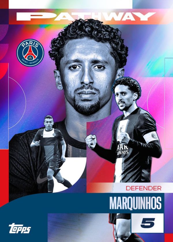 Marquinhos de la colección Topps Paris Saint-Germain Team Set 24/25